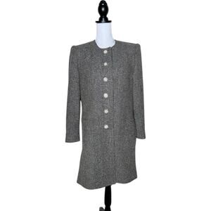 Jeanette Miner Chanel Inspo VTG Wool Coat Tweed France Paris Blazer Quiet Luxury